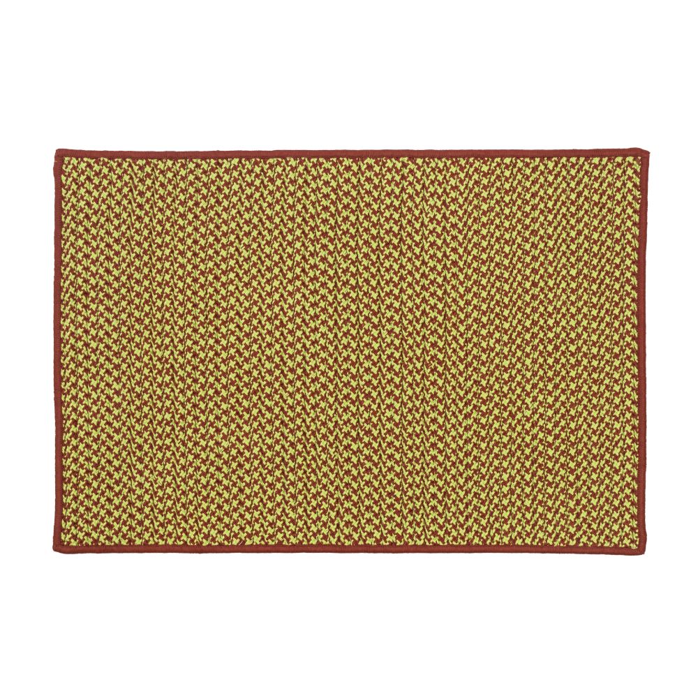 Colonial Mills WK27 Holiday-Vibes Houndstooth Rug - Vibe Green/Red 42" x 66"